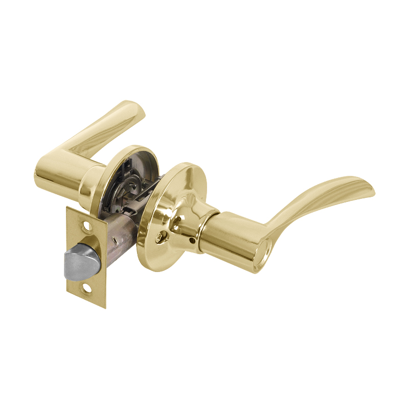 Door handles with latch